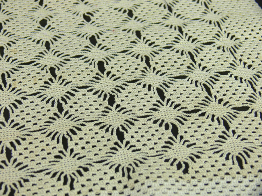 closeup crochet doily