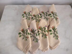 ecru etamin fabric napkin with cross stitch