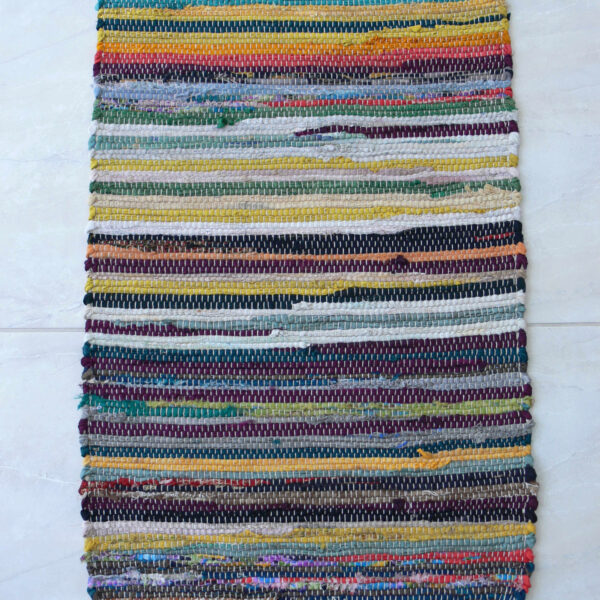 cotton woven rag rug multicolor